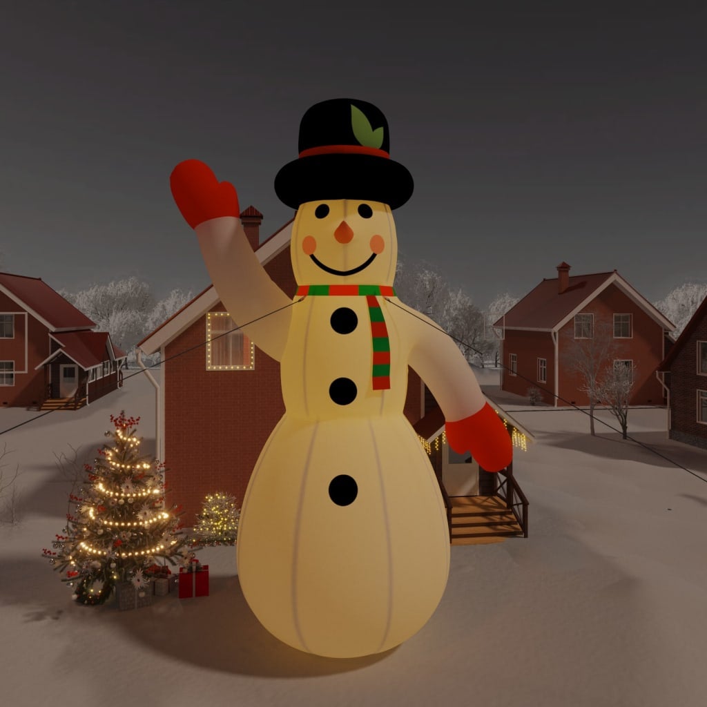 R# MODÈLE DE Bonhomme De Neige Gonflable De Noël Avec Décoration De