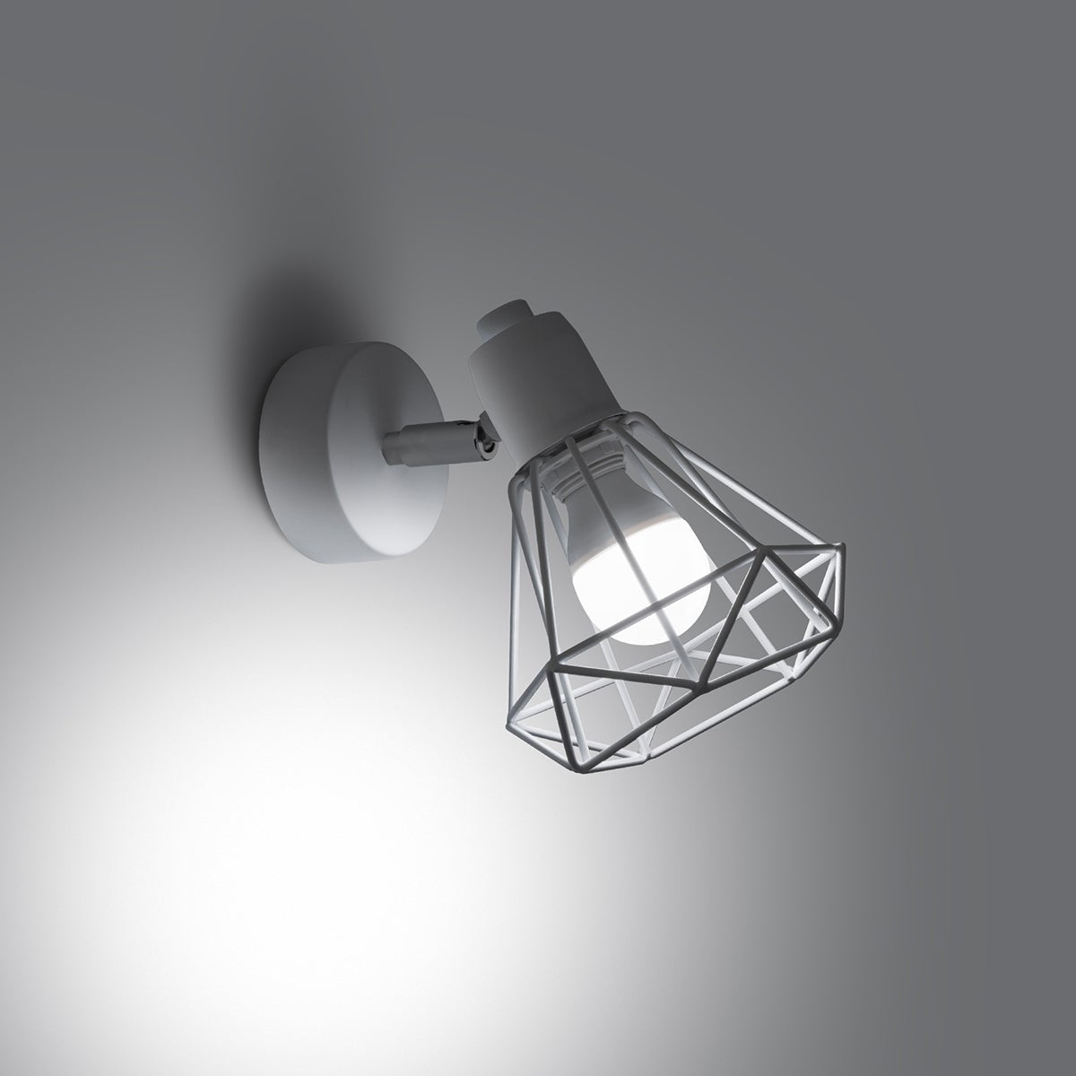 Kinkiet LUNOVA 1 biały LED 3000K - 18x15x18cm Sollux