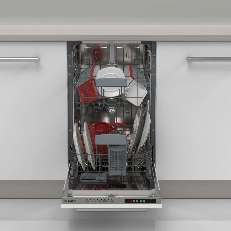 Lave-vaisselle encastrable SHARP 10 Couverts 45cm E, QWI1GI47EX - 3