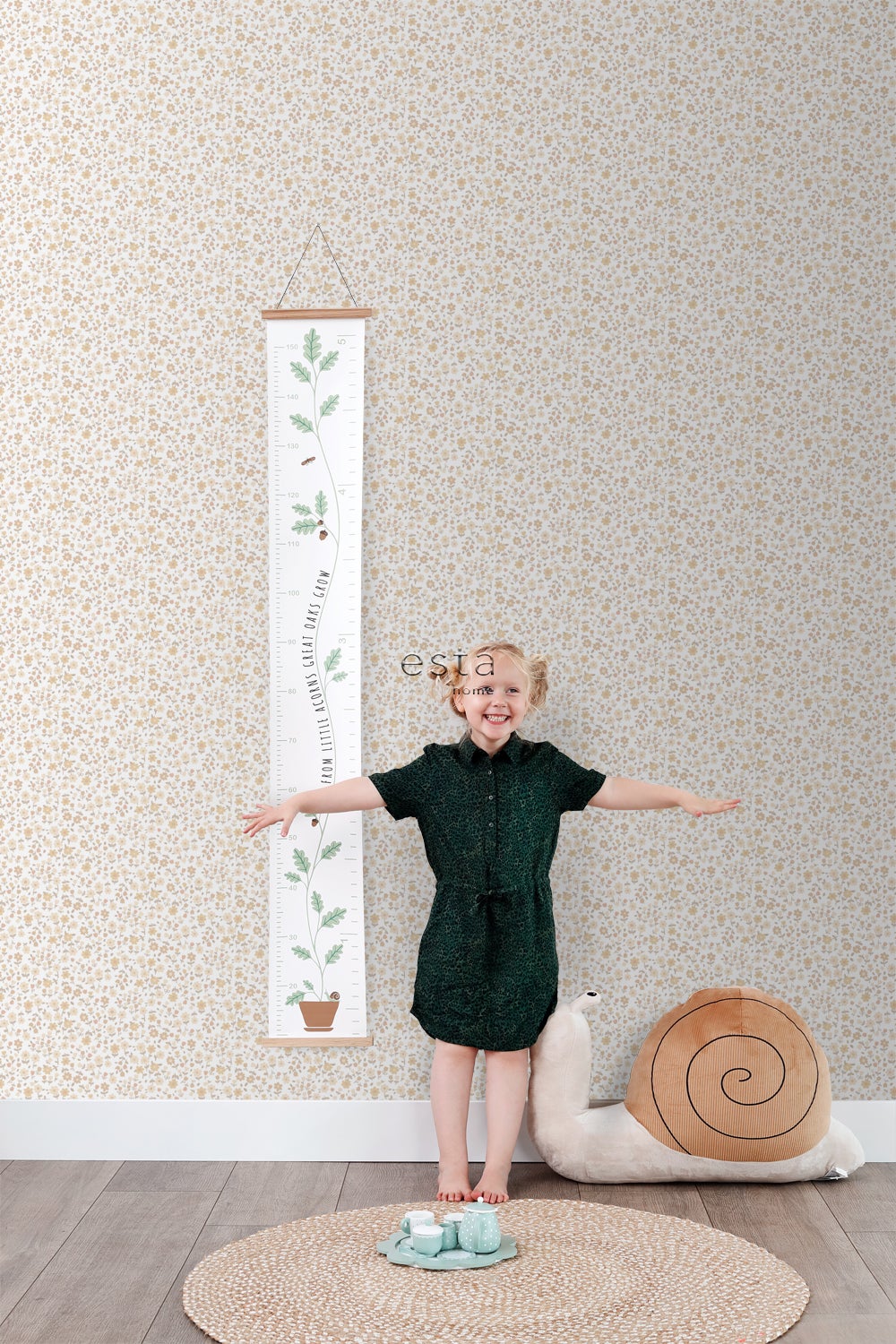 Tapeta kwiaty beżowym - 53 cm x 10.05 m - ESTAHOME - 6