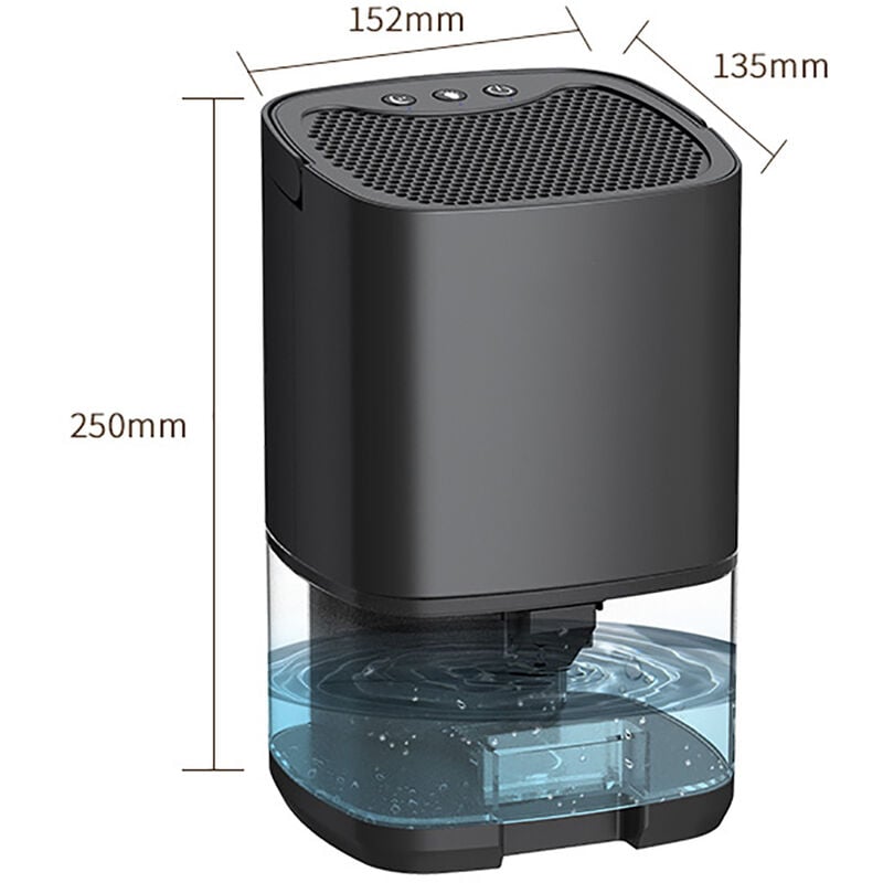 Deumidificatore silenzioso 2 in 1, deumidificatore portatile e purificatore d'aria - 9