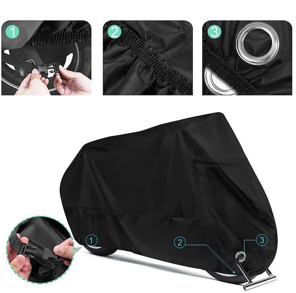 Couverture imperméable à l’eau de moto avec lock-trous L 220*95*110cm - 4