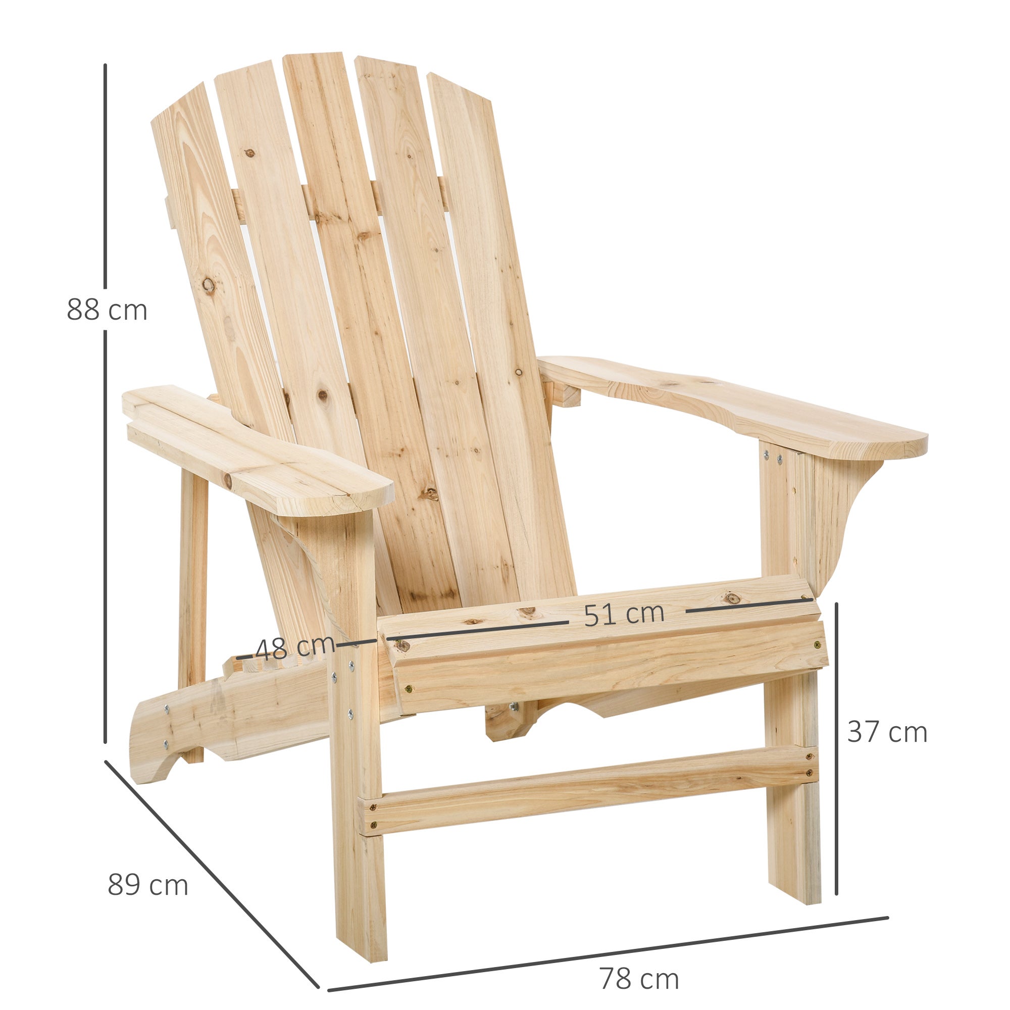 fauteuil de jardin Bois Outsunny - 3