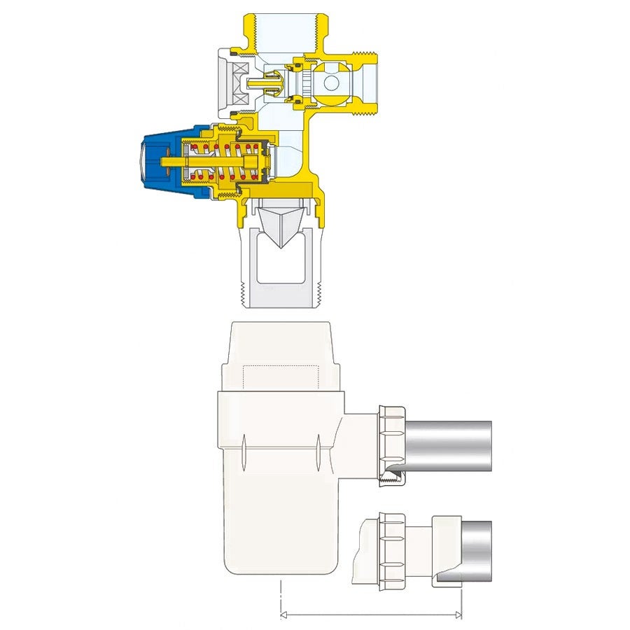 Groupe de sécurité pour chauffe-eau à accumulation Caleffi 526142-526152 - 3/4