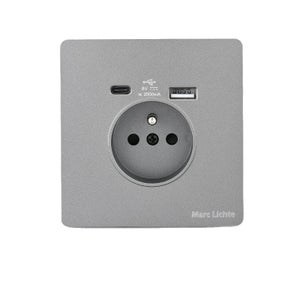 Triple Prise Schuko Murale Encastrable – Navaris – Cadre En Verre – Design Moderne
