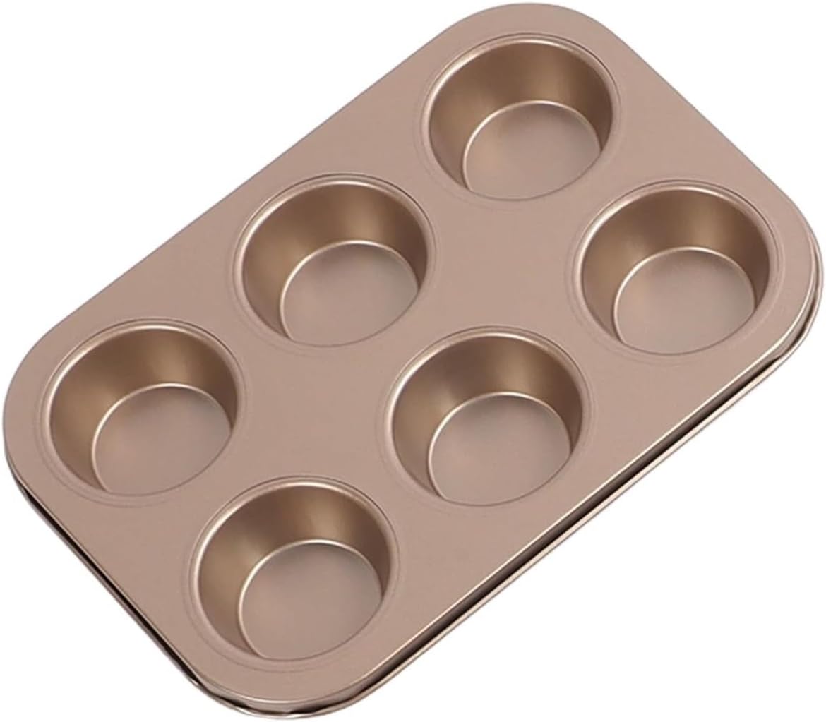 Set Di 6 Teglie Rettangolari Antiaderenti 28 Cm - In Acciaio Al Carbonio, Per Torte, Pane E Arrosti (Colore Oro/Rosa, Fino A 232°C) - 3