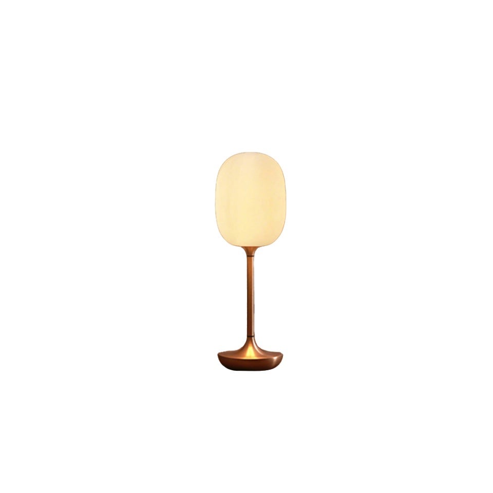 Lollanda lámpara de escritorio,led,recargable,luz cálida,tres niveles de brillo,interruptor táctil(lámpara anodizada dorada+pantalla blanca lechosa)