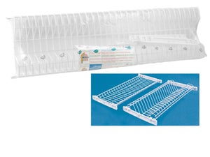 Scolapiatti Sauvic Bianco Plastificato – 38,5x25x28 Cm, 2 Livelli Con Vassoio E Scolaposate, Anticorrosione