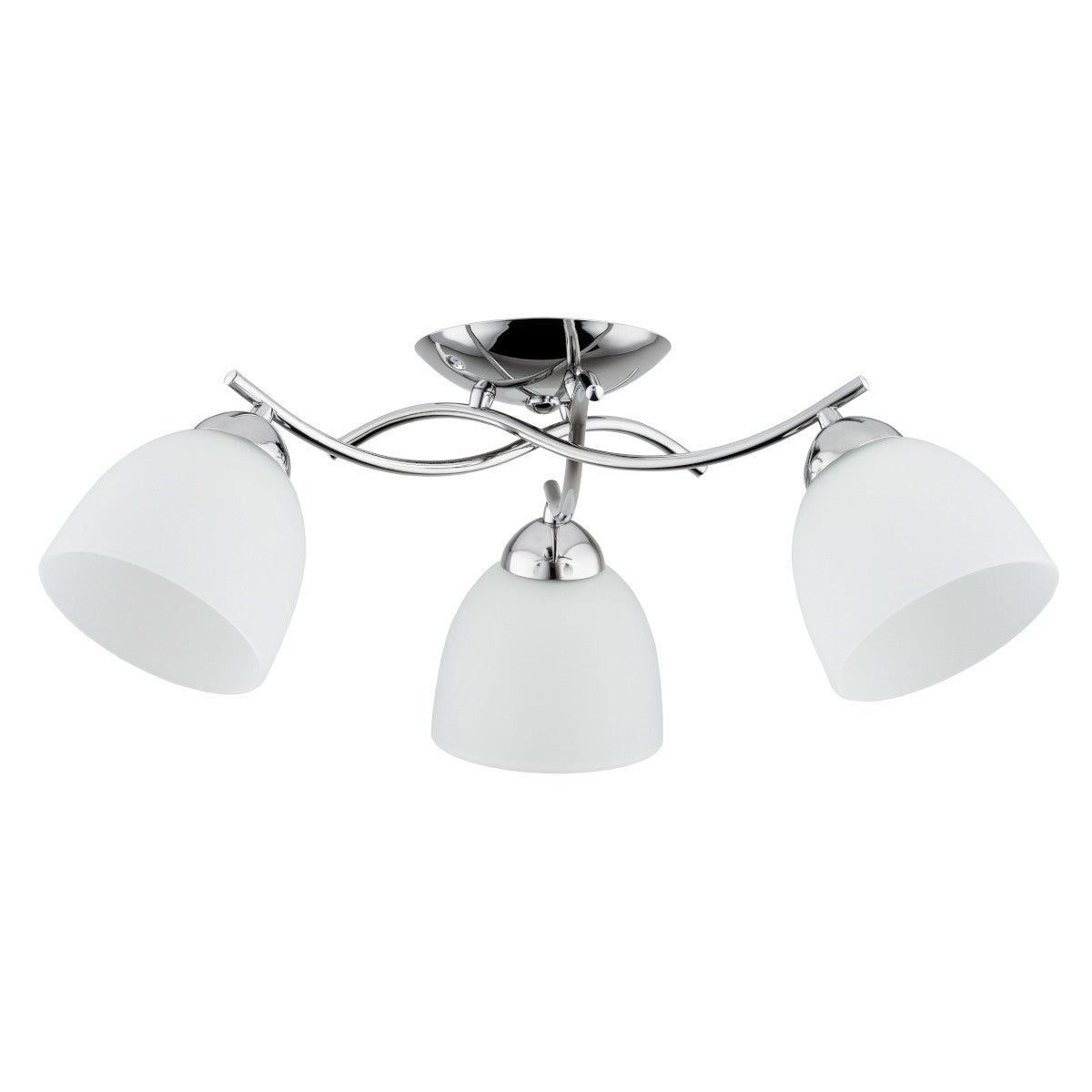 Lampa sufitowa Torino chromowana biała 3xE27x15W wym: 22 x 60 x 60 cm metal Alfa