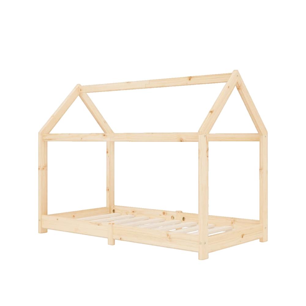 Łóżko dziecięce vidaXL Rama z litego drewna sosnowego 70x140 cm wzór tipi