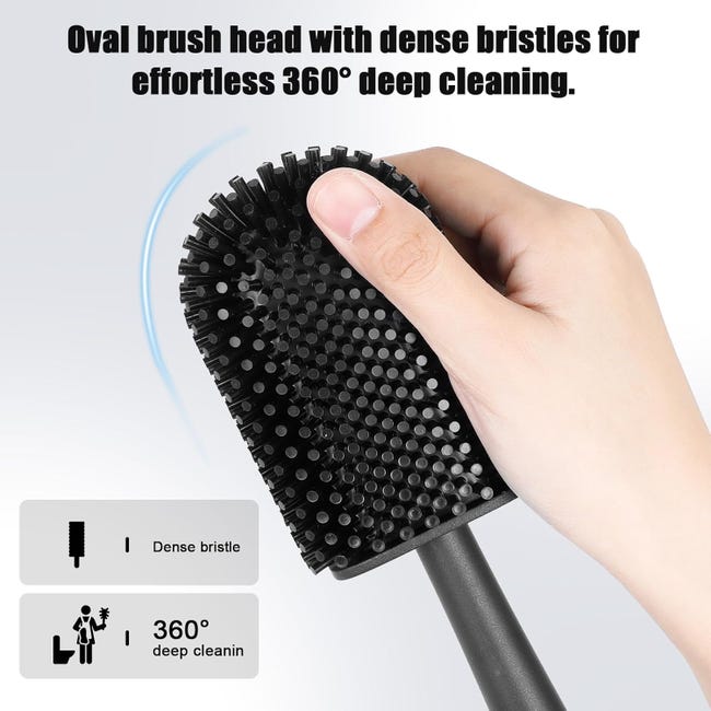 Brosse toilette brosse WC en silicone souple nettoyage pour salle de