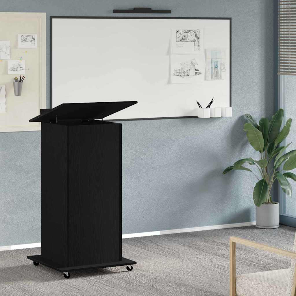 Podium Czarny Dąb 55 x 55 x 107 cm Materiał drewnopochodny vidaXL