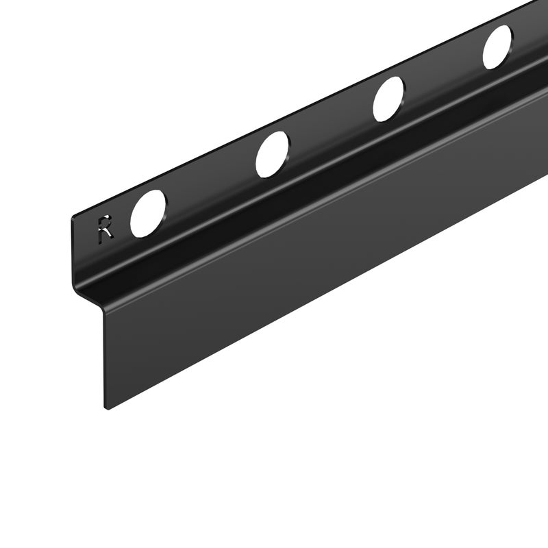 Balneo Listwa Spadkowa Przyścienna Prawa 170 cm Czarna Brodzikowa Listwa Ze Stali Nierdzewnej