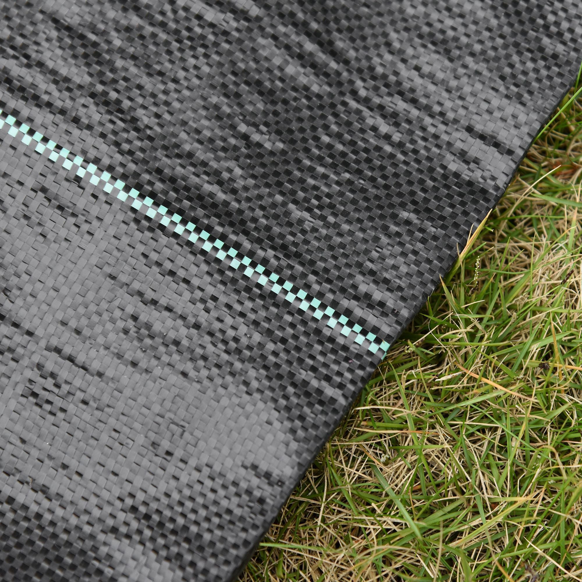 Outsunny Telo per Pacciamatura Drenante e Traspirante 50x2 m in PP per Orto, Serra e Giardiano con Quadrettatura - 8