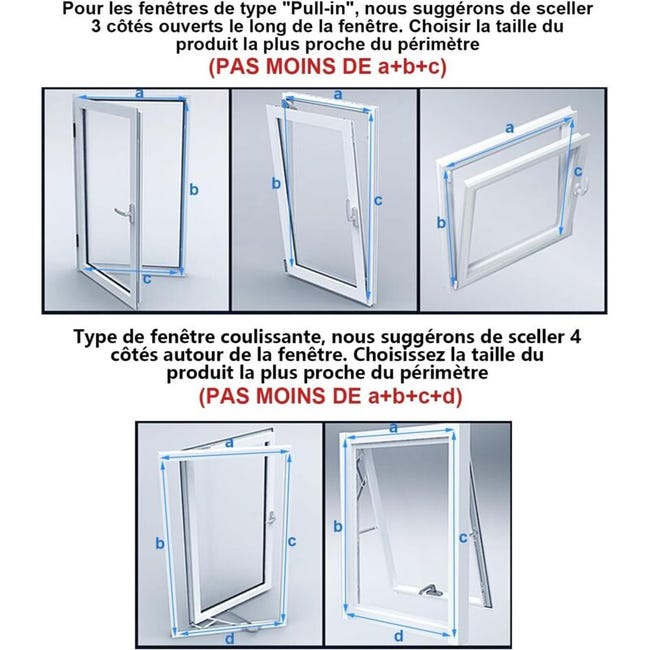 Joint de fenêtre 4m pour climatiseur portable, étanche et facile à installer - 3