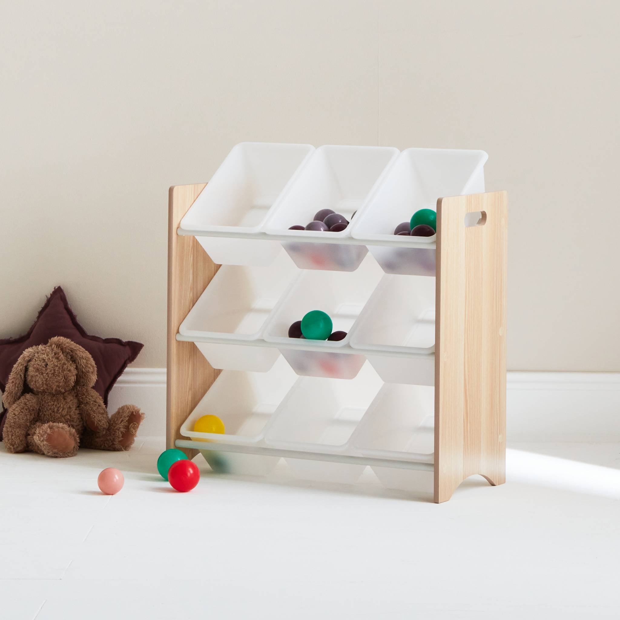 Caja infantil para juguetes , Natural - 3