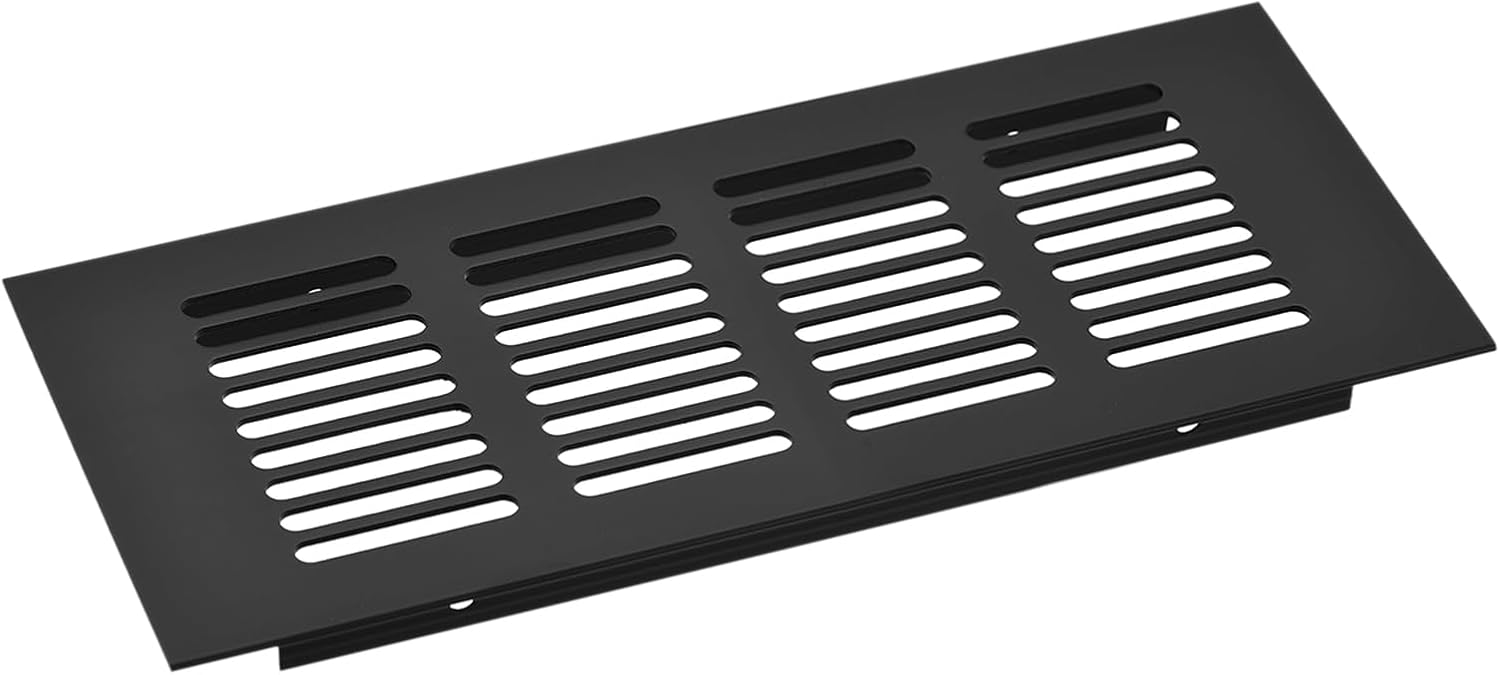 Rejilla de ventilación negra de 50 x 200 mm, 1 rejilla decorativa de ...