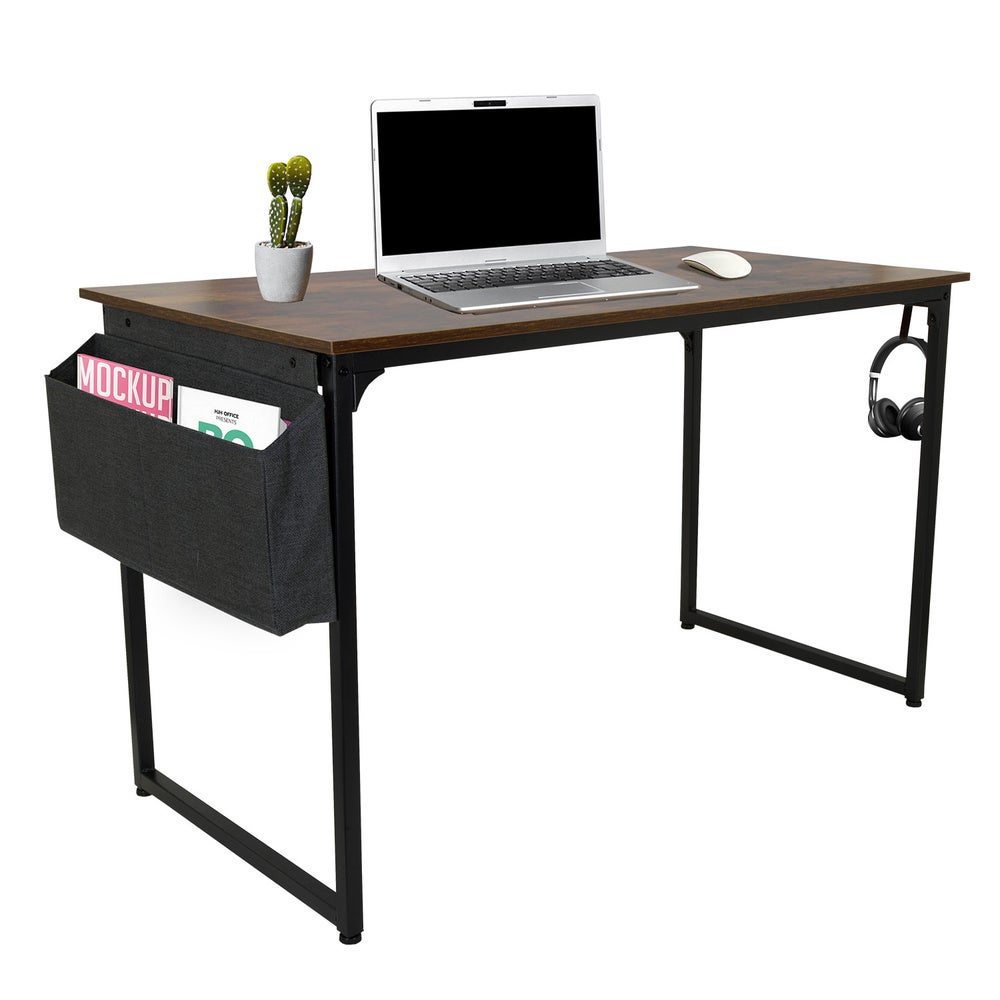 Scrivania con tasca laterale WORKSPACE H 120 x 60 Nero / Noce hjh OFFICE - 2