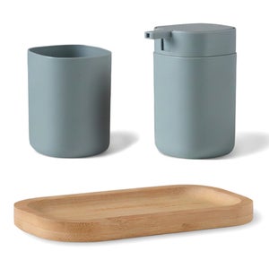 Bambu Bagno Set Di 2 Piccoli Vassoi Da Bambù, Vassoio Da Toeletta Per Vassoio Bambu