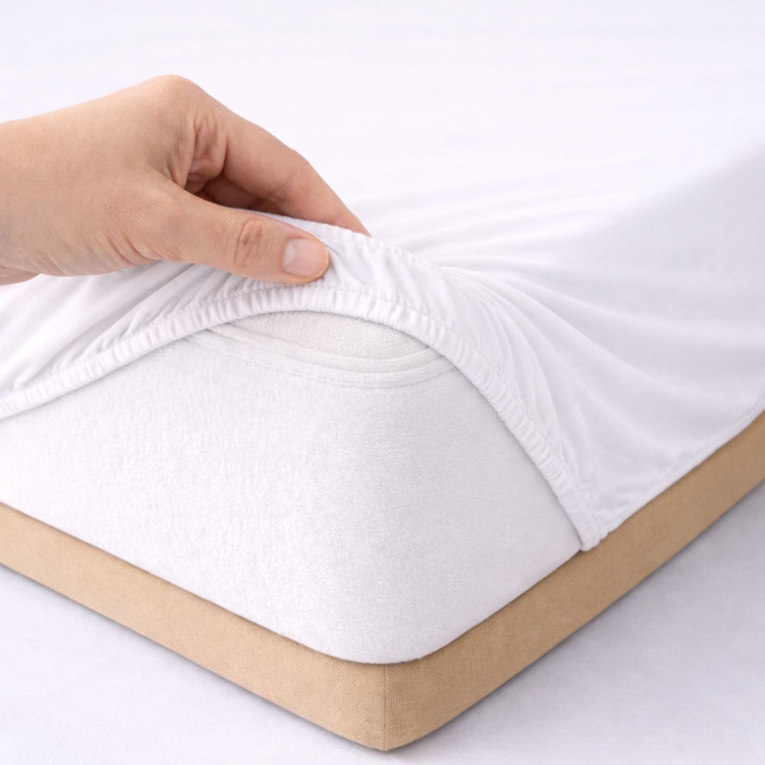 Sábana Bajera Blanco Cama 150cm - 100% Algodón - Donegal Collections - 4