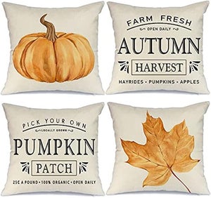 Aytipun Lot De 2 Housses De Coussin D'automne 50 X 50 Cm