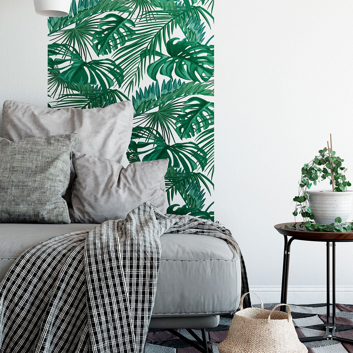 Vinilo papel tapiz tropical volcano - adhesivo de pared - revestimiento sticker mural decorativo - 60x60cm