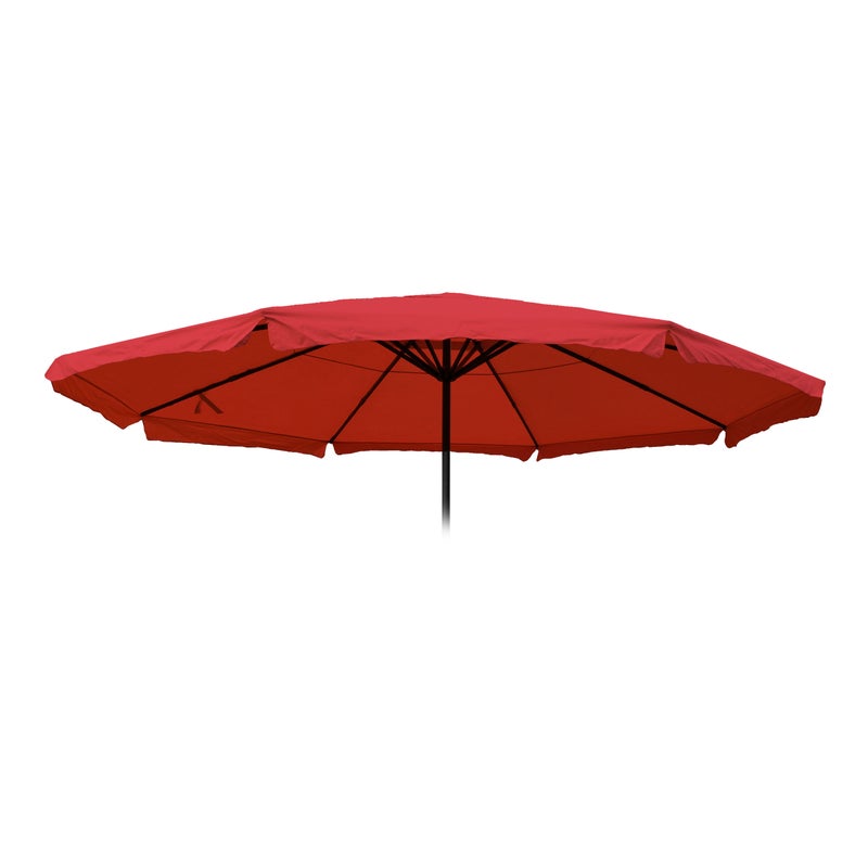 Wymienny pokrowiec na parasol Meran Pro, parasol gastronomiczny z falbaną Ø 5m, poliester ~ bordeaux