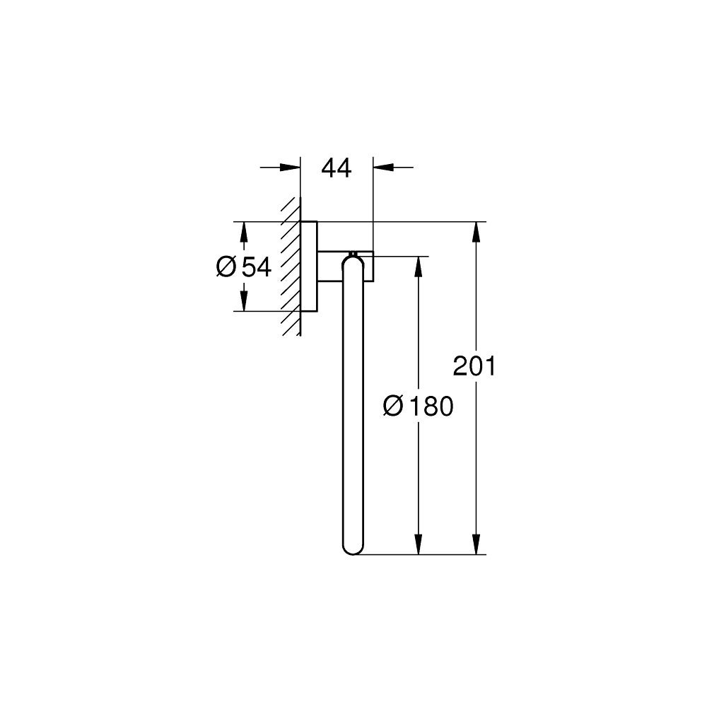 Anneau porte-serviettes chromé Essentials 40365001 Grohe - 3