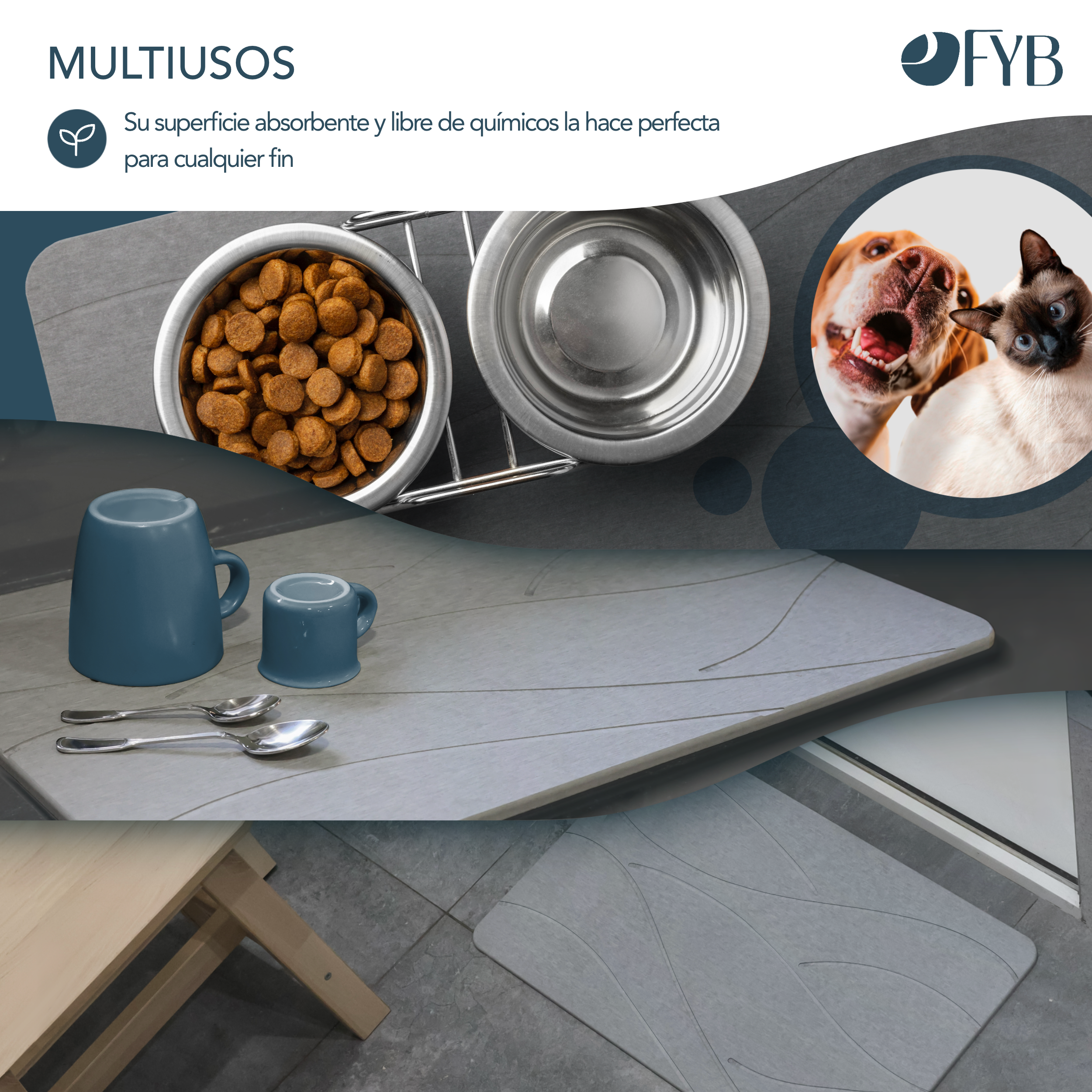 Alfombrilla de Diatomita para Baño Gris 60x40 – Secado Rápido, Antideslizante y Antibacteriana – Piedra Diatomita - 6