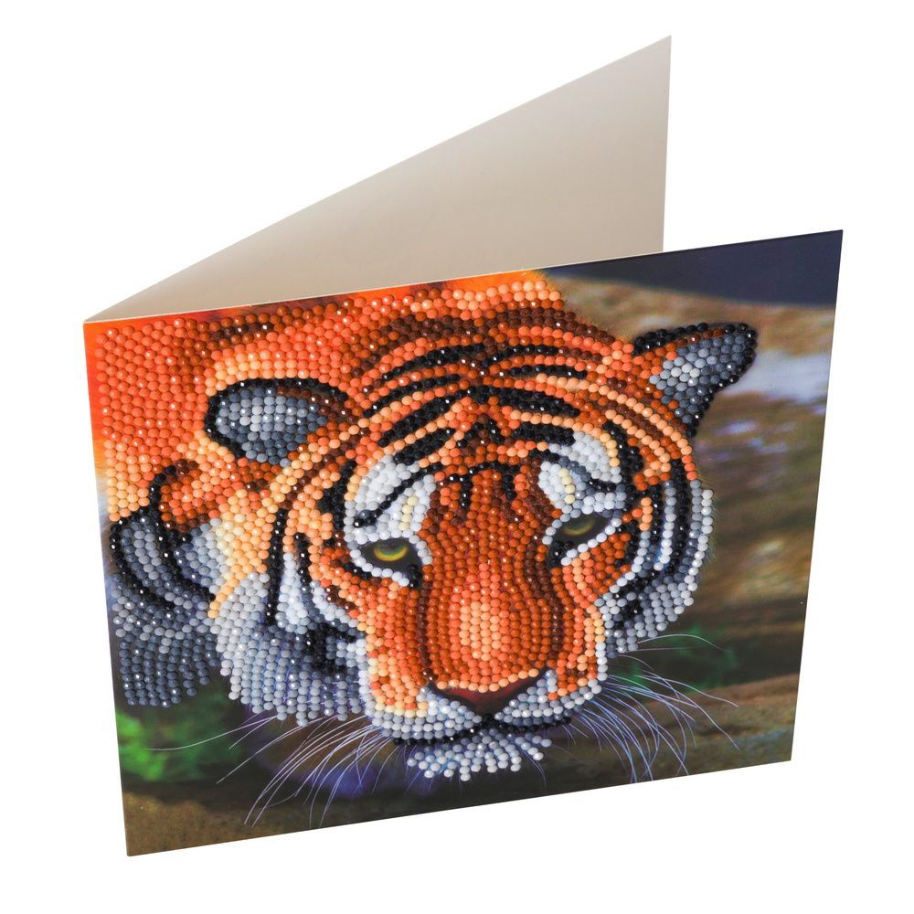 CRYSTAL ART Kit Carte à Diamanter Chouette - Carte Scintillante 18x18 Cm Avec Strass Et Enveloppe - Loisirs Créatifs Dès 8 Ans