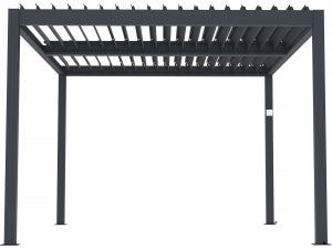 Pergola bioclimatique avec led "Windsor premium" en aluminium 3 x 4 - Gris