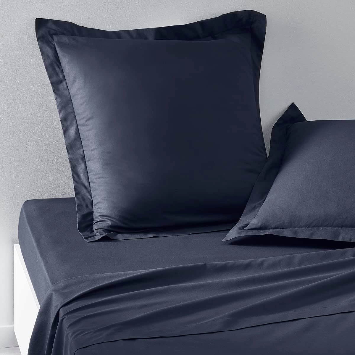 Home Linge Passion – Set Di 2 Federe In 100% Cotone, Blu Indaco Orientale, 63x63 Cm, Con Chiusura A Patta E Certificazione OEKO-TEX - 3