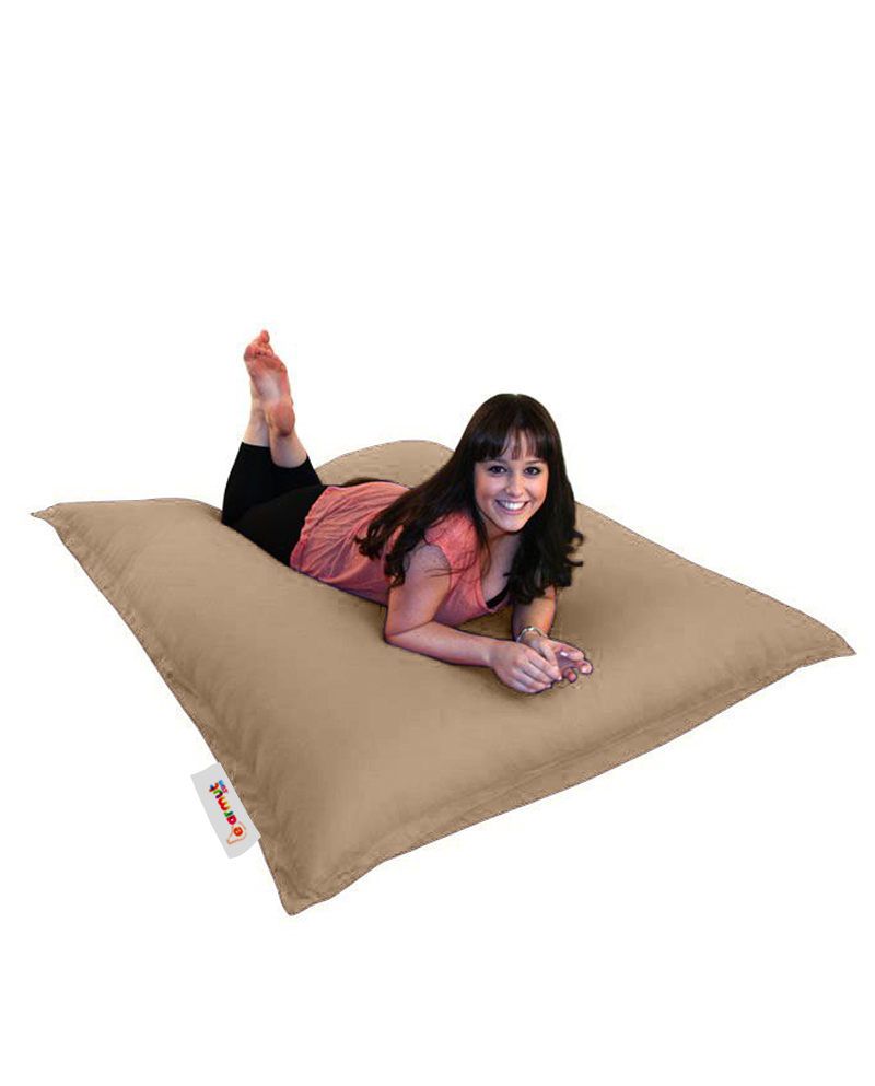Coussin de sol Axina 100x100cm Tissu Beige | Leroy Merlin
