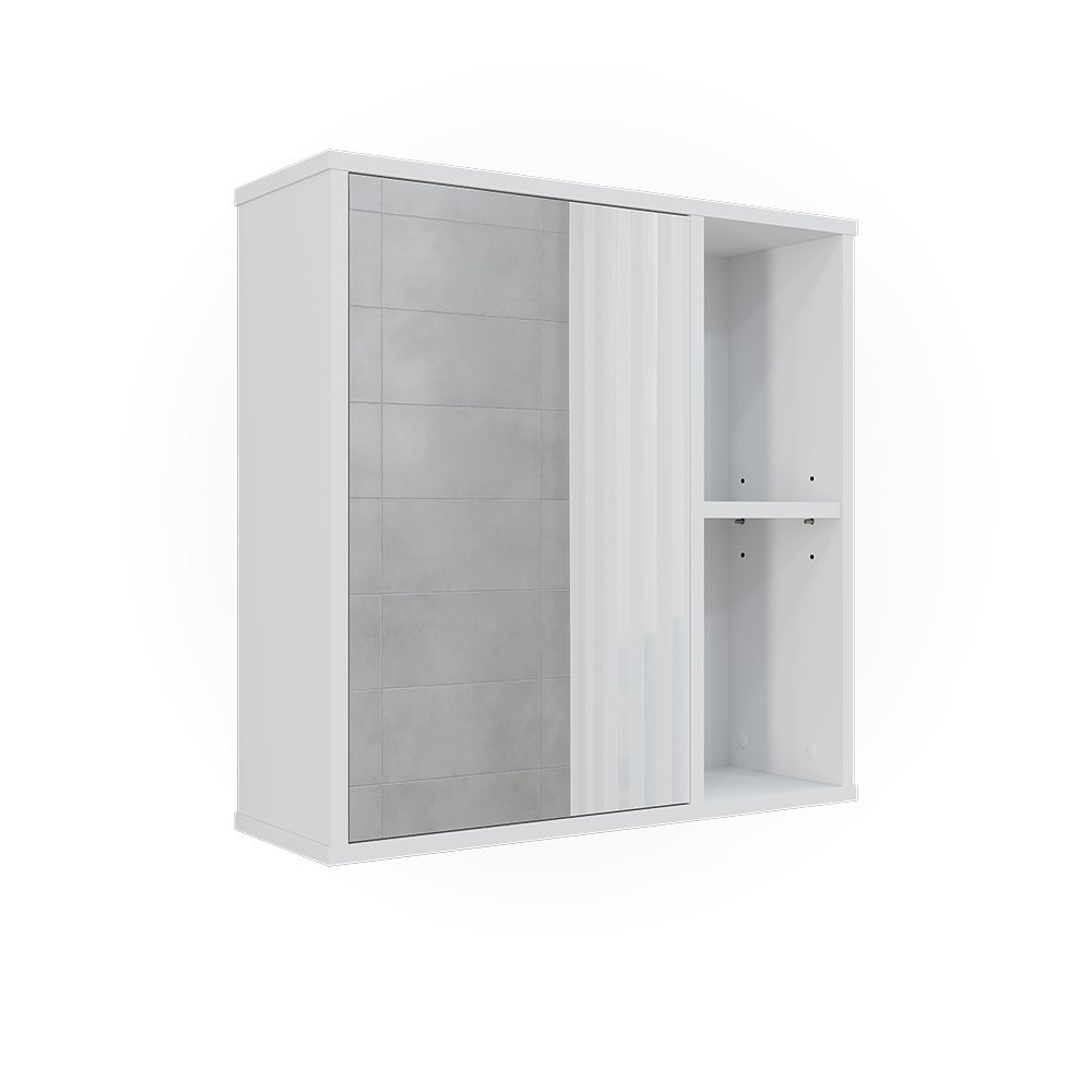 Vicco Szafka łazienkowa z lustrem Leano, Biały, 60 x 60 cm