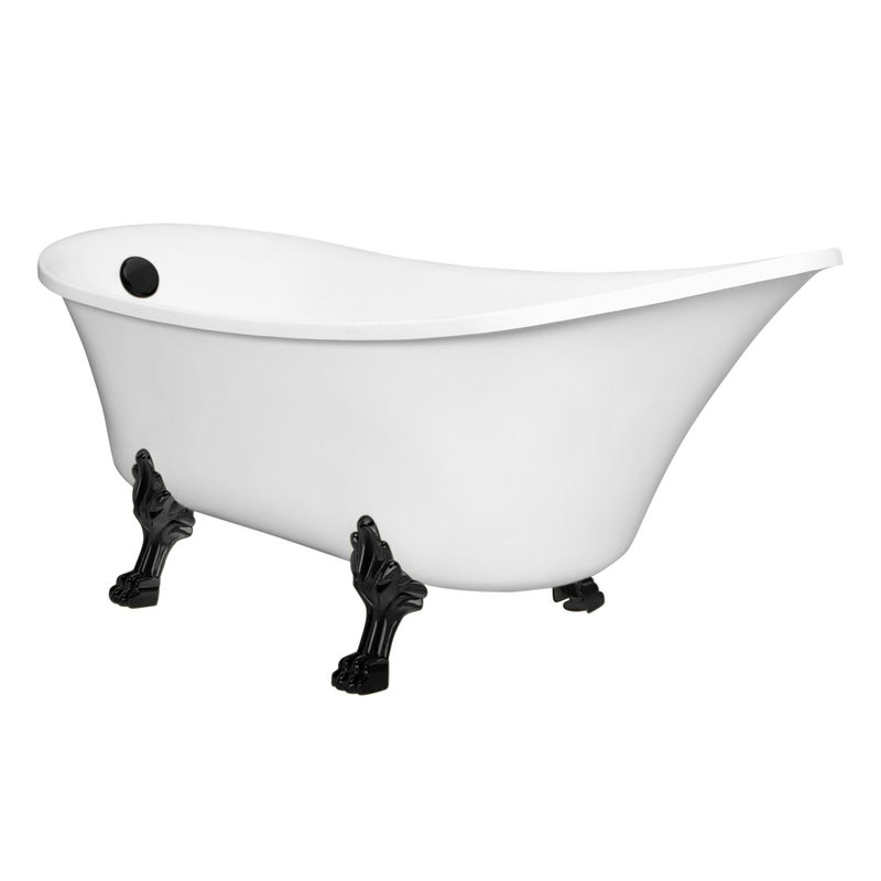 Wanna wolnostojąca Antica z akcesoriami w kolorze czarnym, komplet