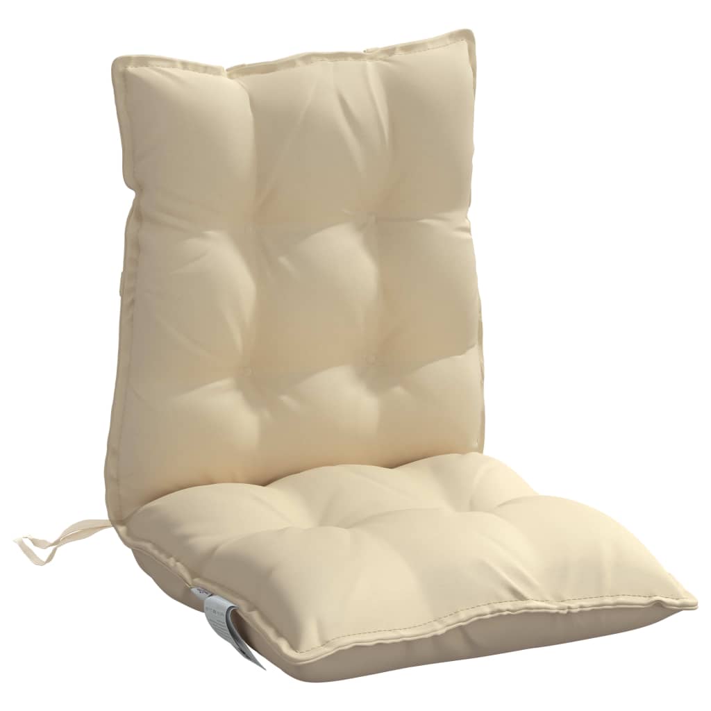 Lot de 4 Coussin d'extérieur | Coussins de chaise à dossier bas beige tissu oxford CFW64366 - 4