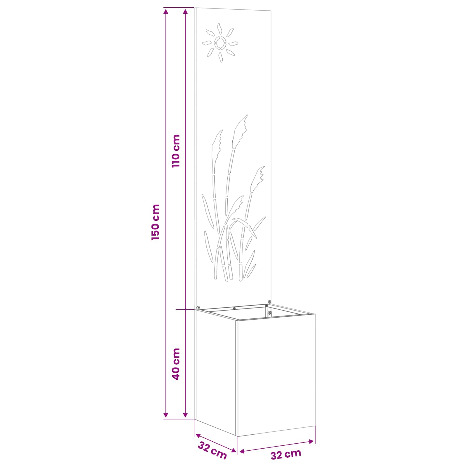 Écran de confidentialité de jardin Anthracite 32 x 150 cm vidaXL - 3