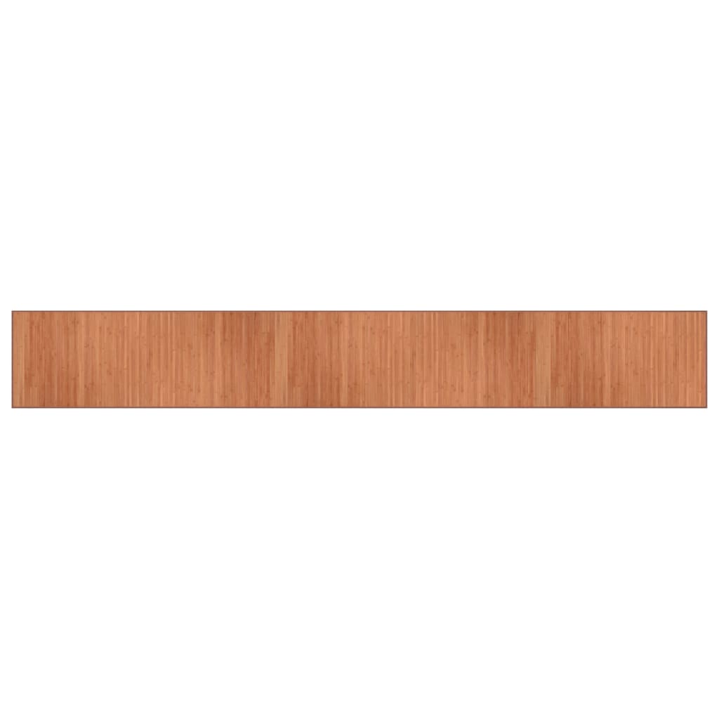 Tapis rectangulaire marron 70x500 bambou - 2