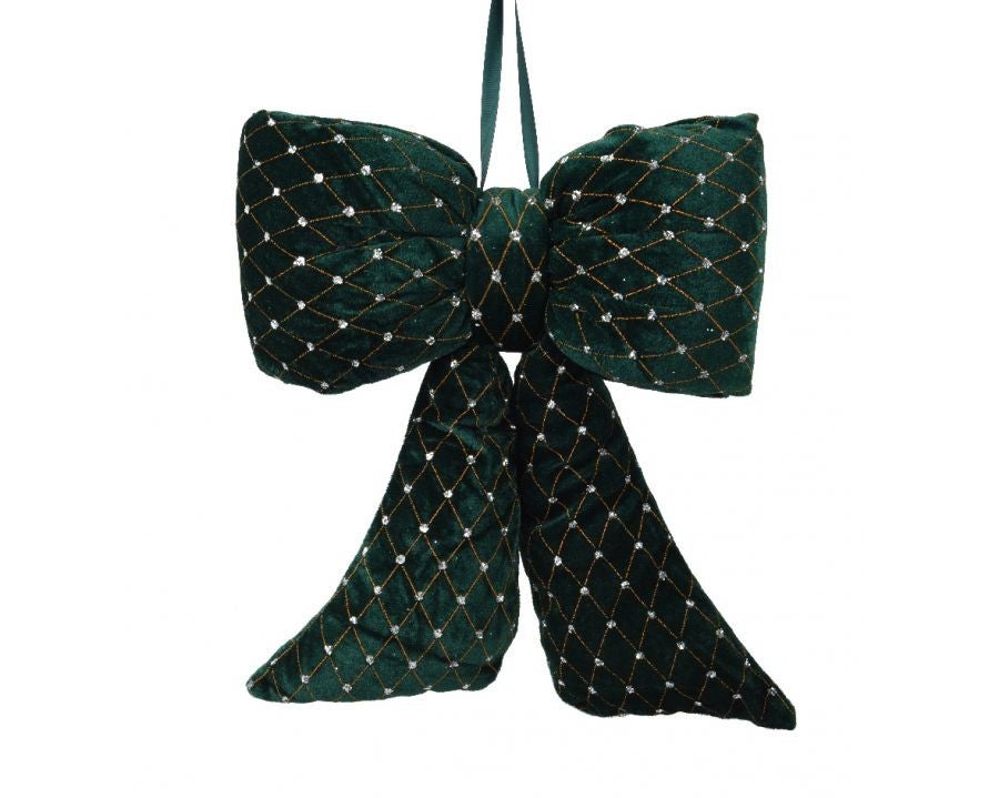 Kokarda glamour zielona 37x33x11 cm
