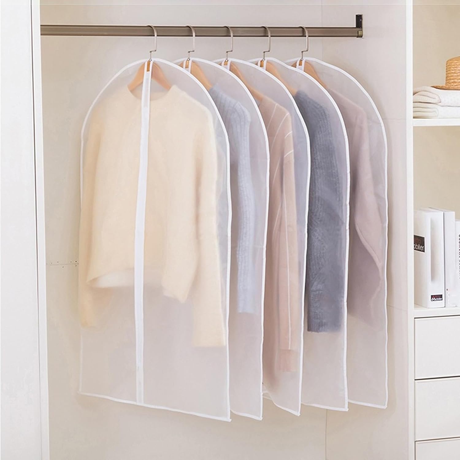 Fundas Antipolvo Para Ropa Larga – Pack De 2, Tamaño 180x60 Cm, Con Cremallera, Ventana Transparente Y Fundas Antipolvo Para Ropa Larga – Pack De 2, Tamaño 180x60 Cm, Con Cremallera, Ventana Transparente Y