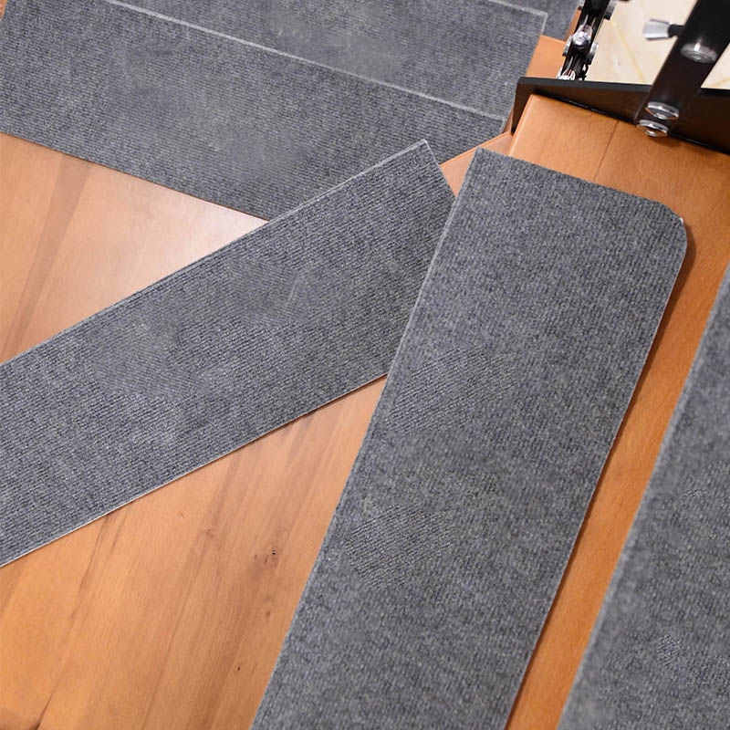 Alfombra antideslizante para peldaños de escaleras, tapetes de seguridad para escaleras con adhesivo reutilizable, 70x22x4,5 cm, 5 uds.