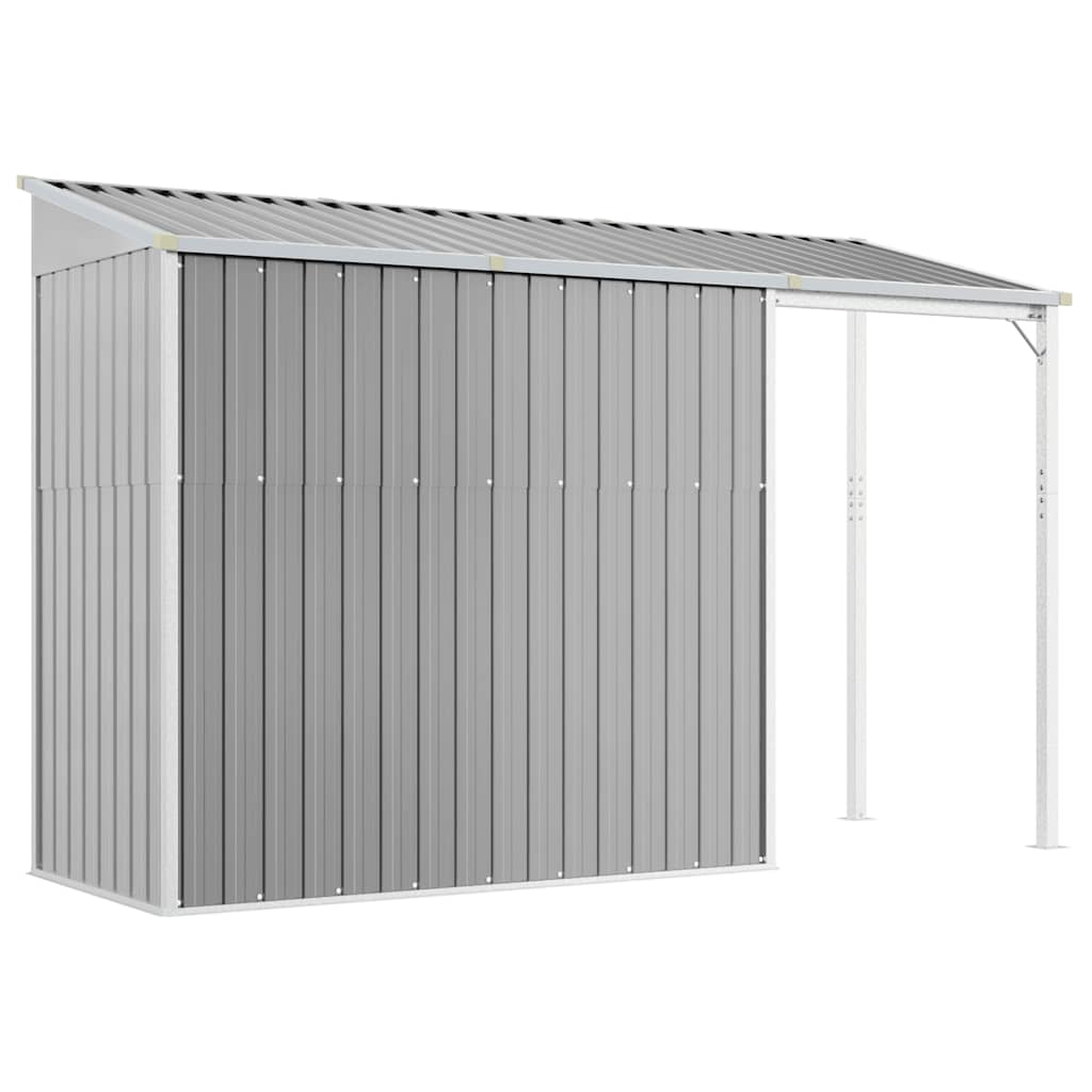 Abri de jardin avec toit prolongé gris clair 277x110,5x181 cm - COMFORTXL - 6