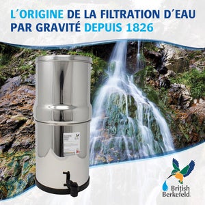 Purificateur D'eau British Berkefeld 6L/8.5L - Inox + 2 Cartouches Anti-fluor