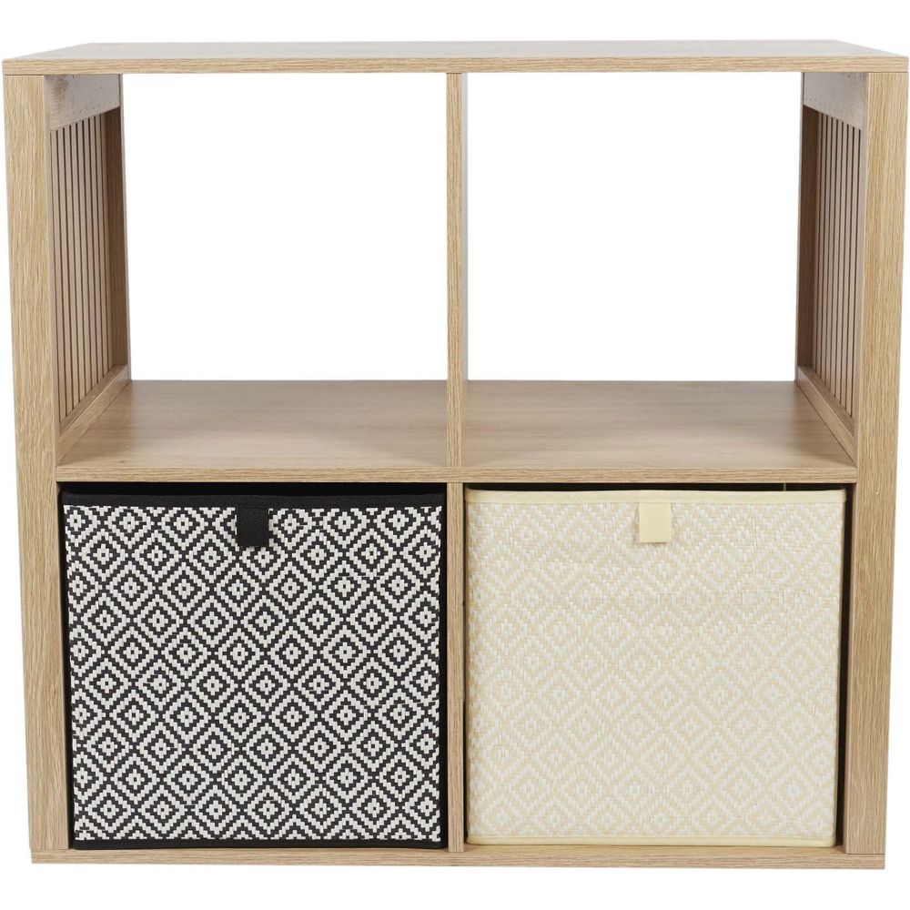 Bibliothèque pour Séjour en MDF Marron H. 66 x l. 69.6 x P. 32 cm - 5