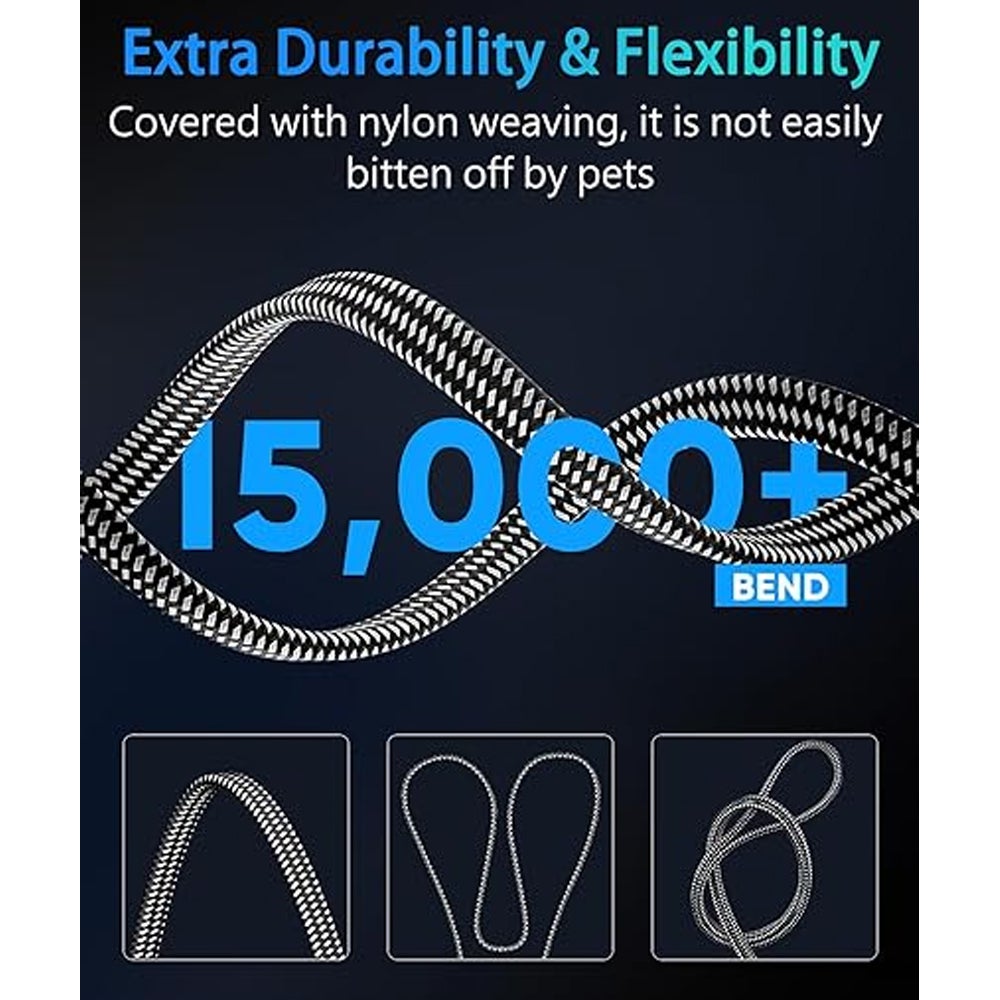 Cat 8 Câble Ethernet 20M,(40Gbps 2000Mhz/s) Gigabit Rj45 STP Câble Blindé Internet Réseau Lan Patch pour Modem Routeur Ordinateur TV PC - 5