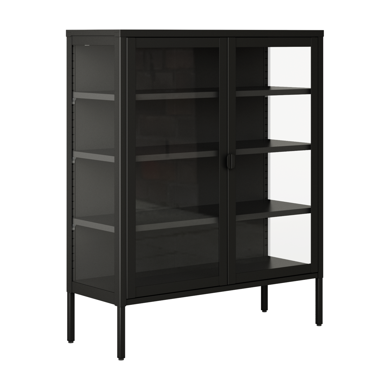 Bogal  Vitrina Titania De 2 Puertas Con Cristales, 90X110x35cm Crema , Leroy Merlin