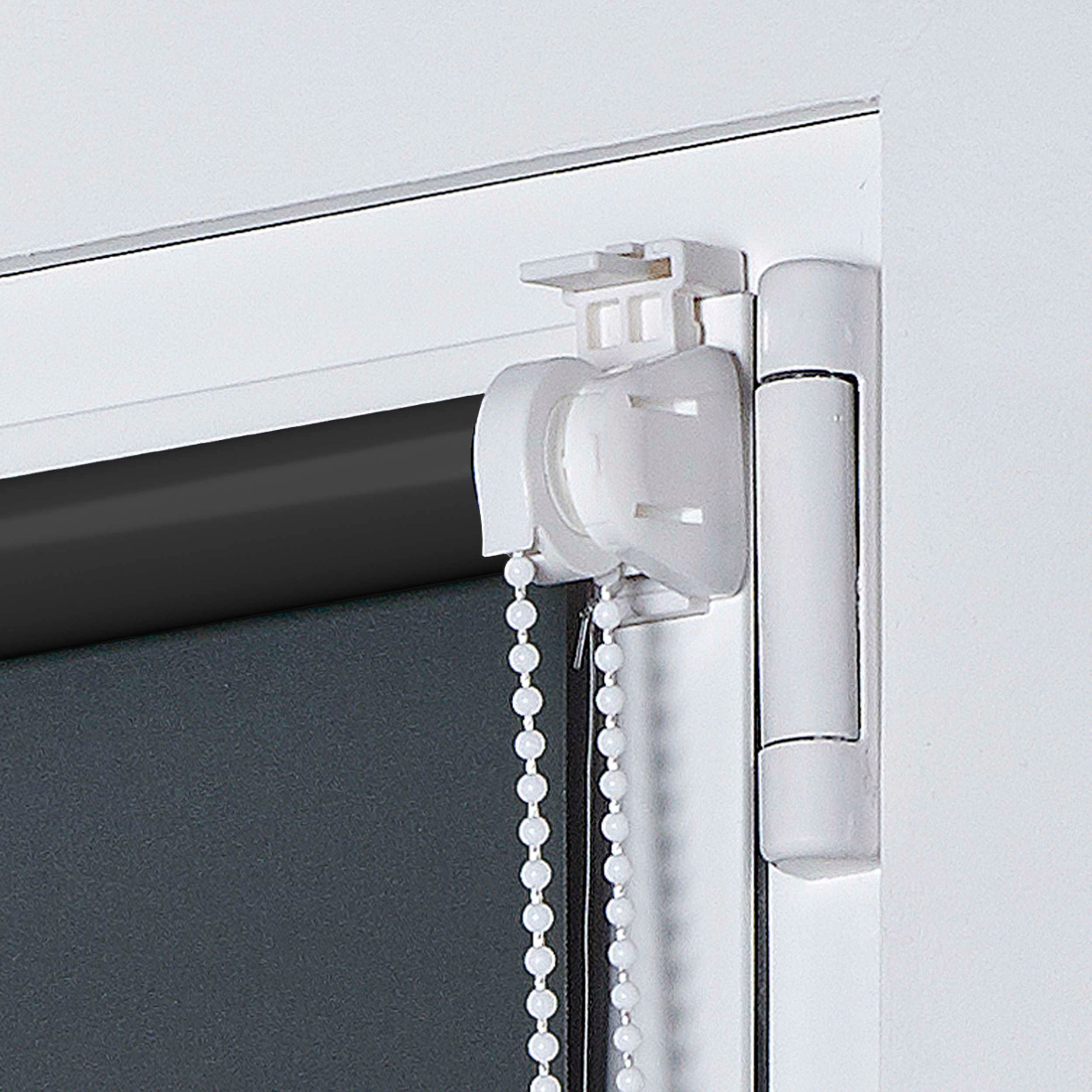 EasyFix Opaque Roller Blind, Estore de instalação sem furação Cinzento, 90 x 180 cm - 3