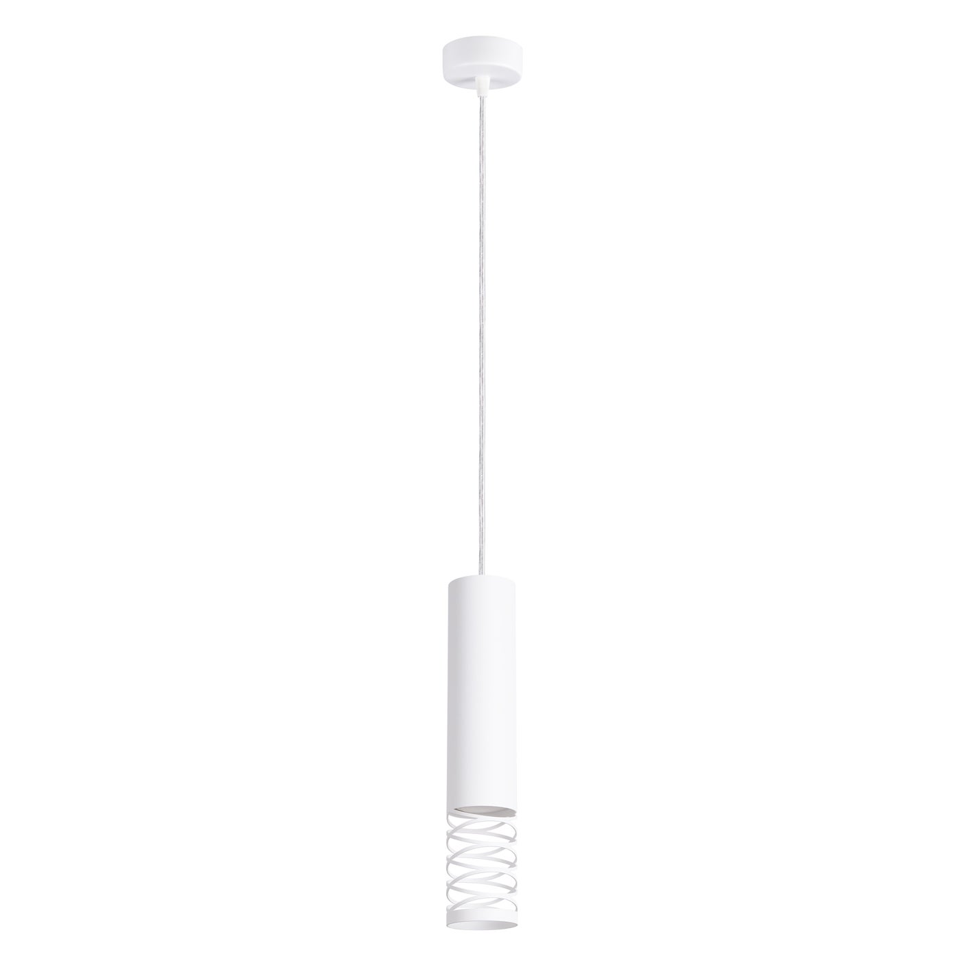 Lampa wisząca LAMI 1 biały, nowoczesny - 8x8x125cm Sollux