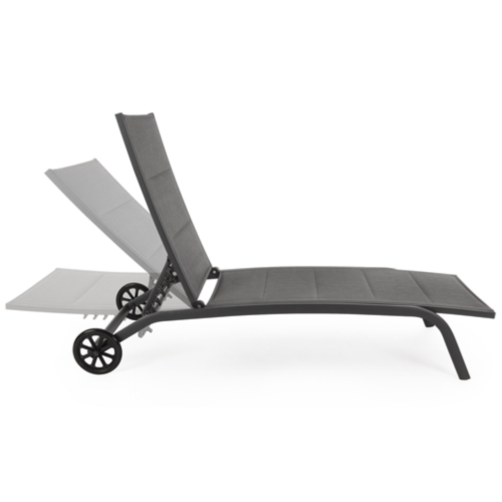 Lettino Cleo Con Ruote Antracite Bizzotto 0662333 Giardino Mare Piscina - 3