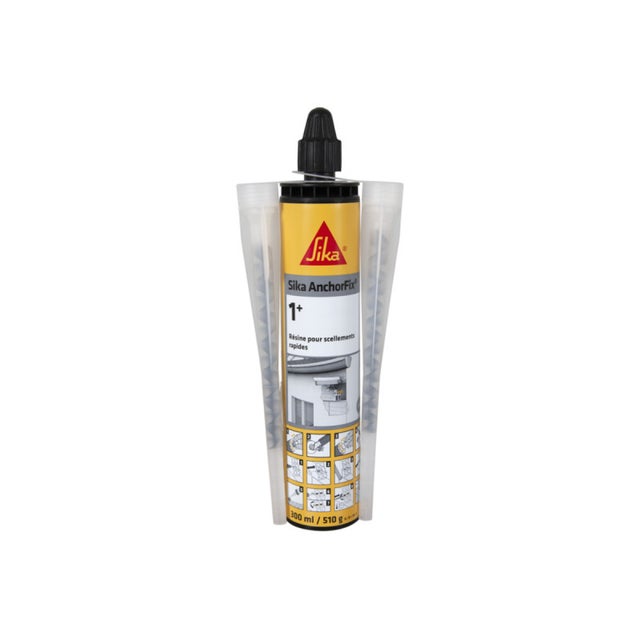 Résine de scellement chimique rapide SIKA Anchorfix-1 Plus - Ton pierre - 300ml